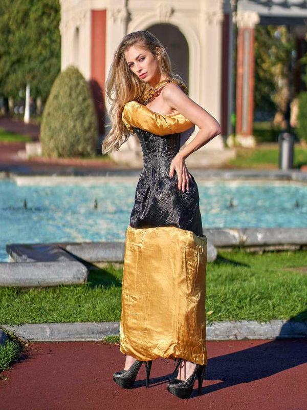 vestido Black and Gold Jordi Muntané